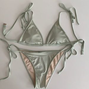 PacSun LA Hearts Mint Green Bathing Suit 2Pc